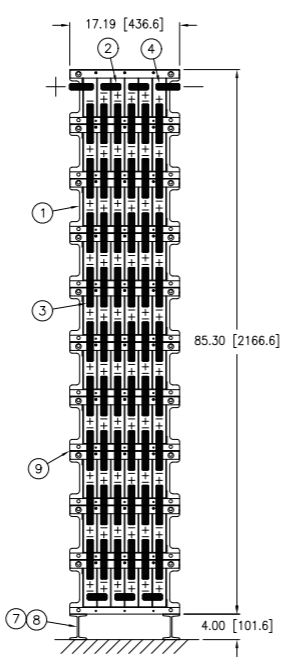 Stryten E-Series Absolyte AGP 50G05 120V 104 Ah @ 8 Hr Rate 1-Stack 6W x 10H PTL NTR FR Medium Rate Battery System