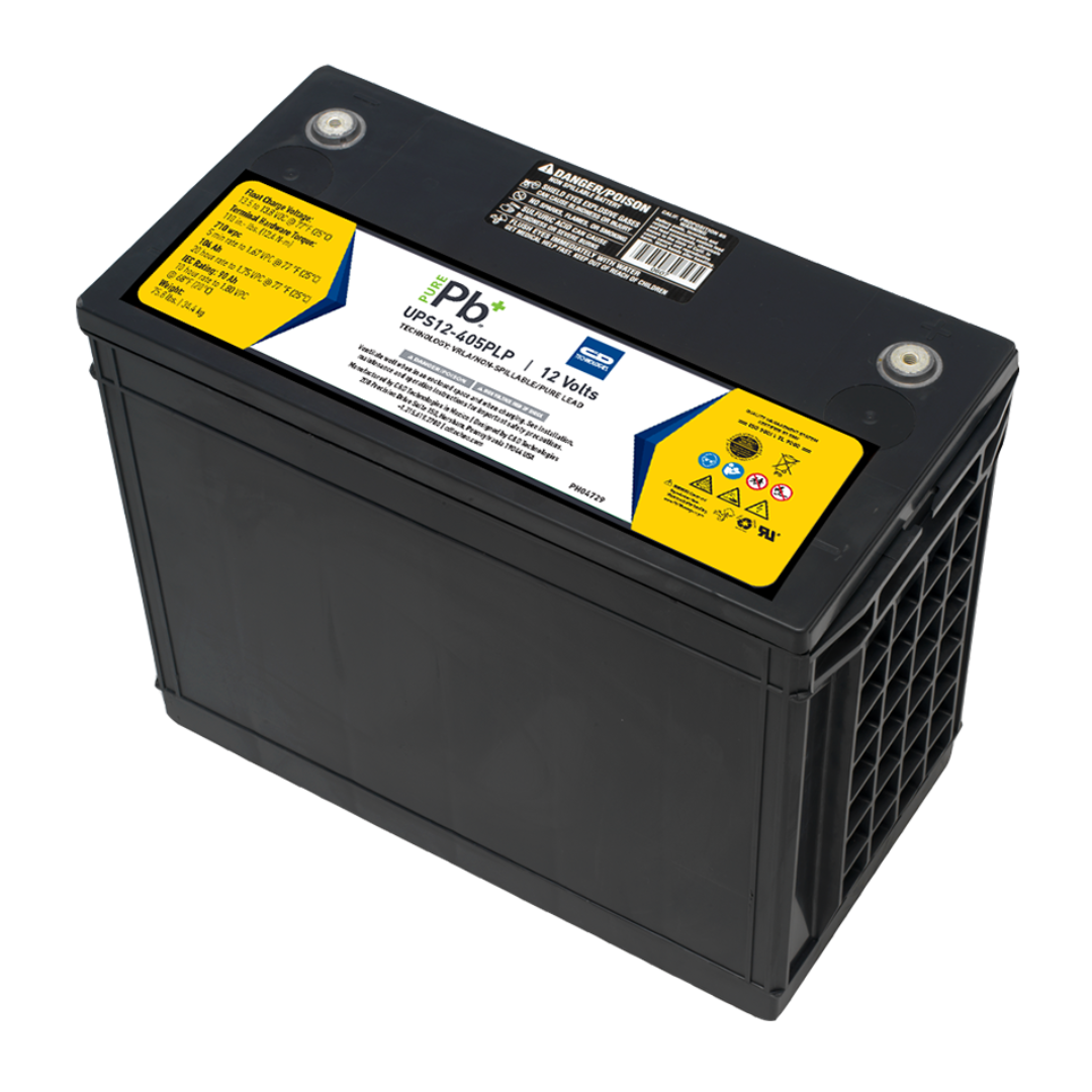 C&D Pure Lead Plus 12V 495WPC @ 15 Min Rate AGM VRLA Battery