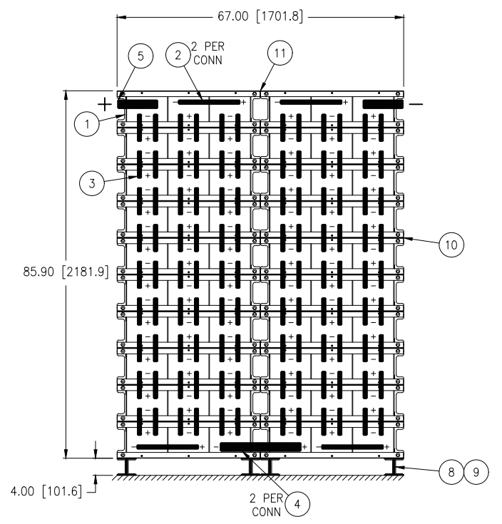 Stryten E-Series Absolyte AGP 100G25 120V 1200 Ah @ 8 Hr Rate 2-Stack 3W x 10H PTL NTR FR Medium Rate Battery System