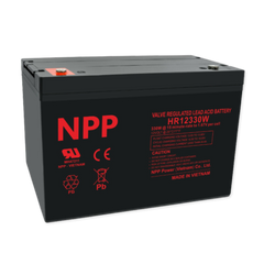 NPPower HR High Rate 12V 330WPC @ 15 Min Rate 1.300 SPG ABS-FR AGM VRLA Battery