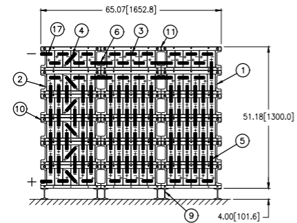 Stryten E-Series Absolyte AGP 90G07 216V 256 Ah @ 8 Hr Rate 3-Stack 6W x 6H PBL NTL FR UPS Rate Battery System