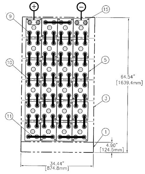 C&D msEndure II 48V 1150Ah 6H x 4W PTL NTR Cells and Terminal Hardware Only