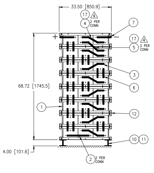 Stryten E-Series Absolyte AGP 100G25 48V 1200 Ah @ 8 Hr Rate 1-Stack 3W x 8H PTL NTR FR Low Rate Battery System