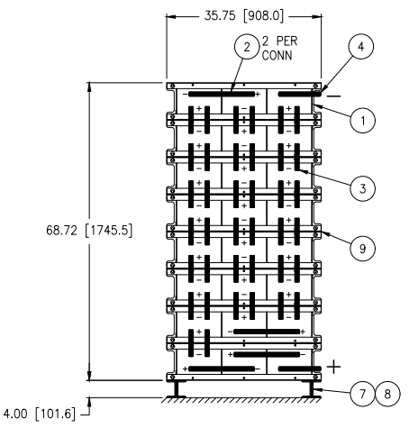 Stryten E-Series Absolyte AGP 100G27 48V 1296 Ah @ 8 Hr Rate 1-Stack 3W x 8H PBR NTR FR Low Rate Battery System