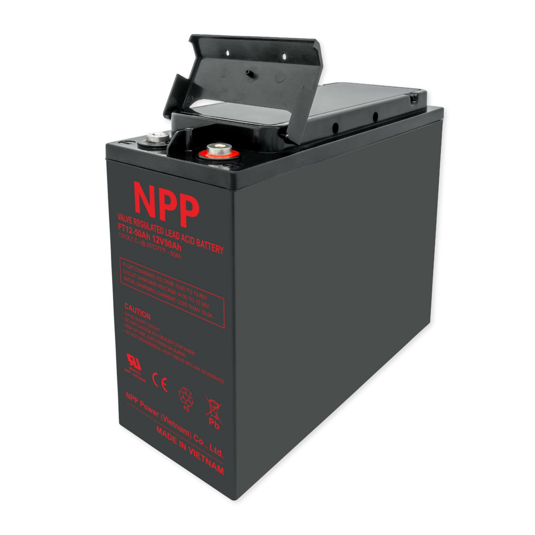 NPPower NP General Purpose Series 12V 53Ah @ 20 Hr Rate 1.300 SPG ABS-FR AGM VRLA Battery
