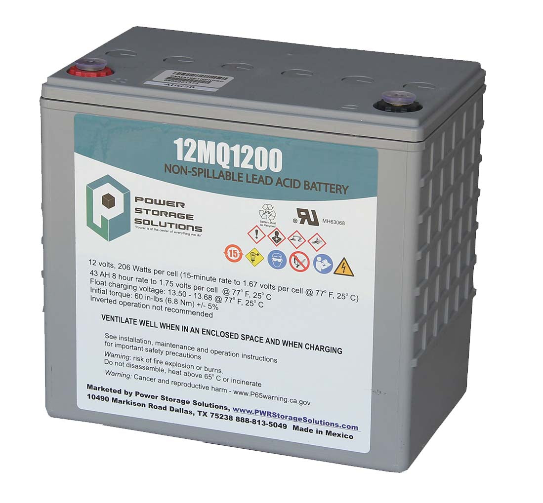 Power Storage Solutions 12V 204WPC@15 Min AGM VRLA Battery