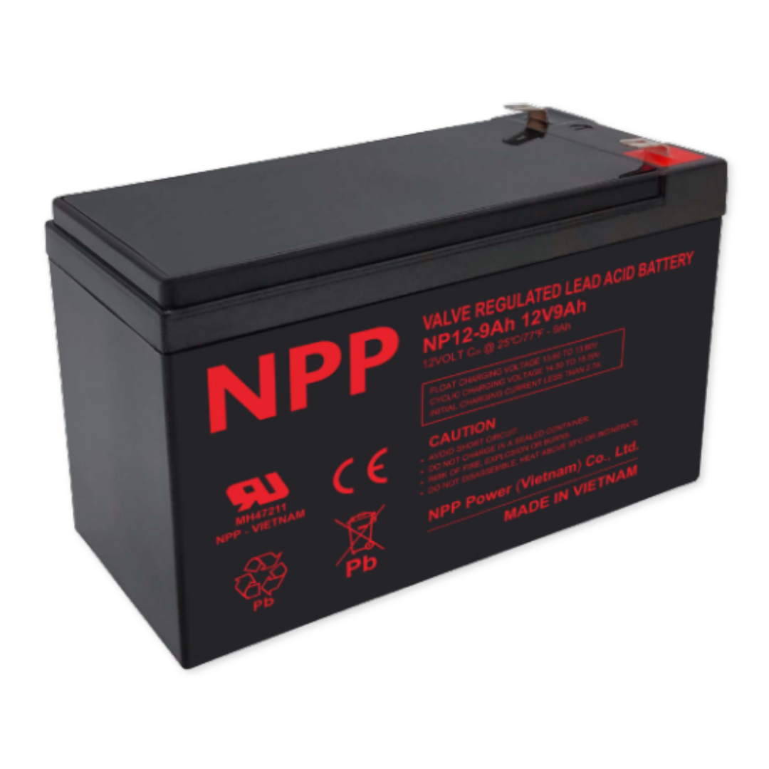 NPPower NP General Purpose Series 12V 9Ah @ 20 Hr Rate 1.300 SPG ABS-FR AGM VRLA Battery w/ T1 Terminal