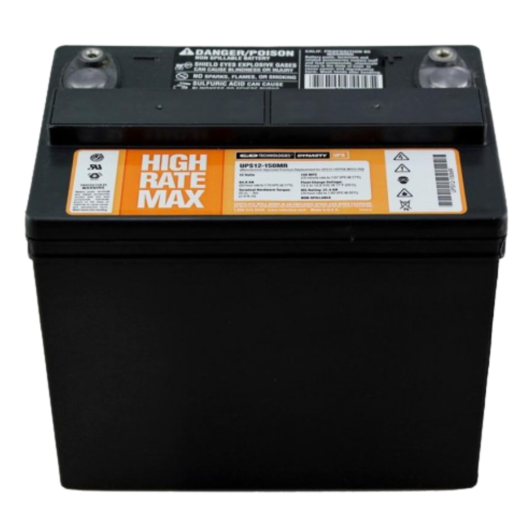 C&D High Rate Max 12V 100WPC @ 15 Min Rate AGM VRLA Battery