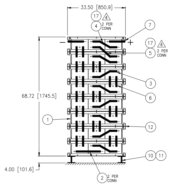 Stryten E-Series Absolyte AGP 100G25 48V 1200 Ah @ 8 Hr Rate 1-Stack 3W x 8H PTR NTL FR Low Rate Battery System