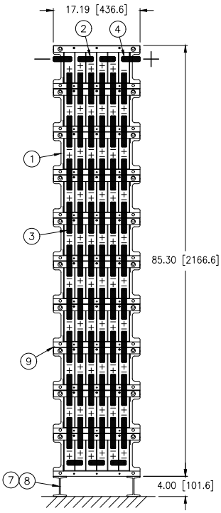 Stryten E-Series Absolyte AGP 50G05 120V 104 Ah @ 8 Hr Rate 1-Stack 6W x 10H PTR NTL FR Medium Rate Battery System