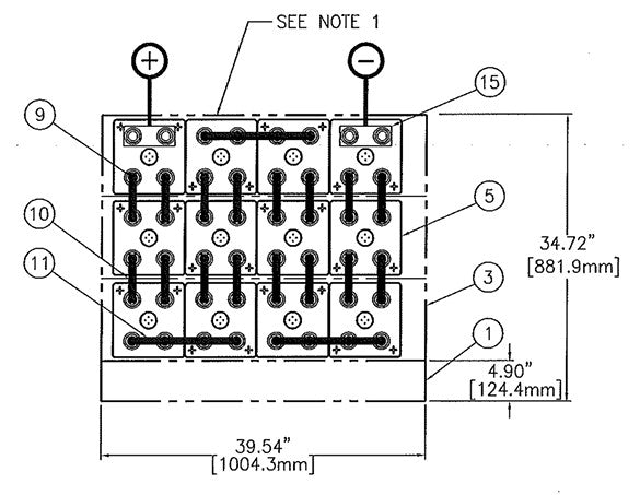 C&D msEndure II 24V 1230Ah 3H x 4W PTL NTR Battery System