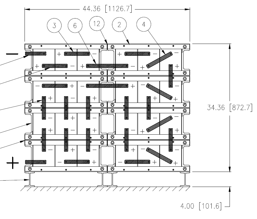 Stryten E-Series Absolyte AGP 100G15 48V 696 Ah @ 8 Hr Rate 2-Stack 3W x 4H PBL NTL FR Low Rate Battery System
