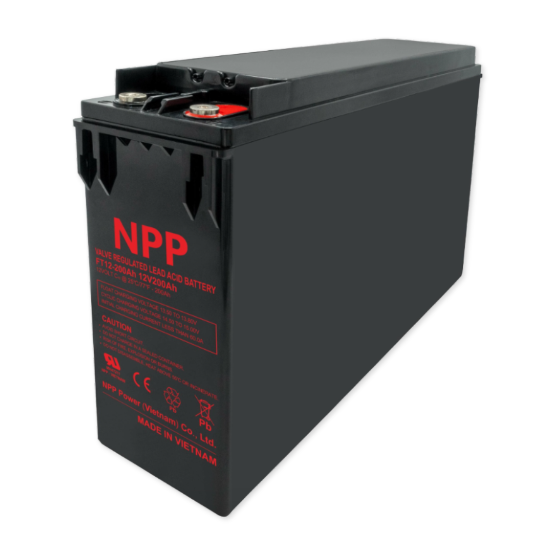 NPPower FT 12V 193Ah @ 8 Hr Rate 1.300 SPG ABS-FR Front Terminal AGM VRLA Battery