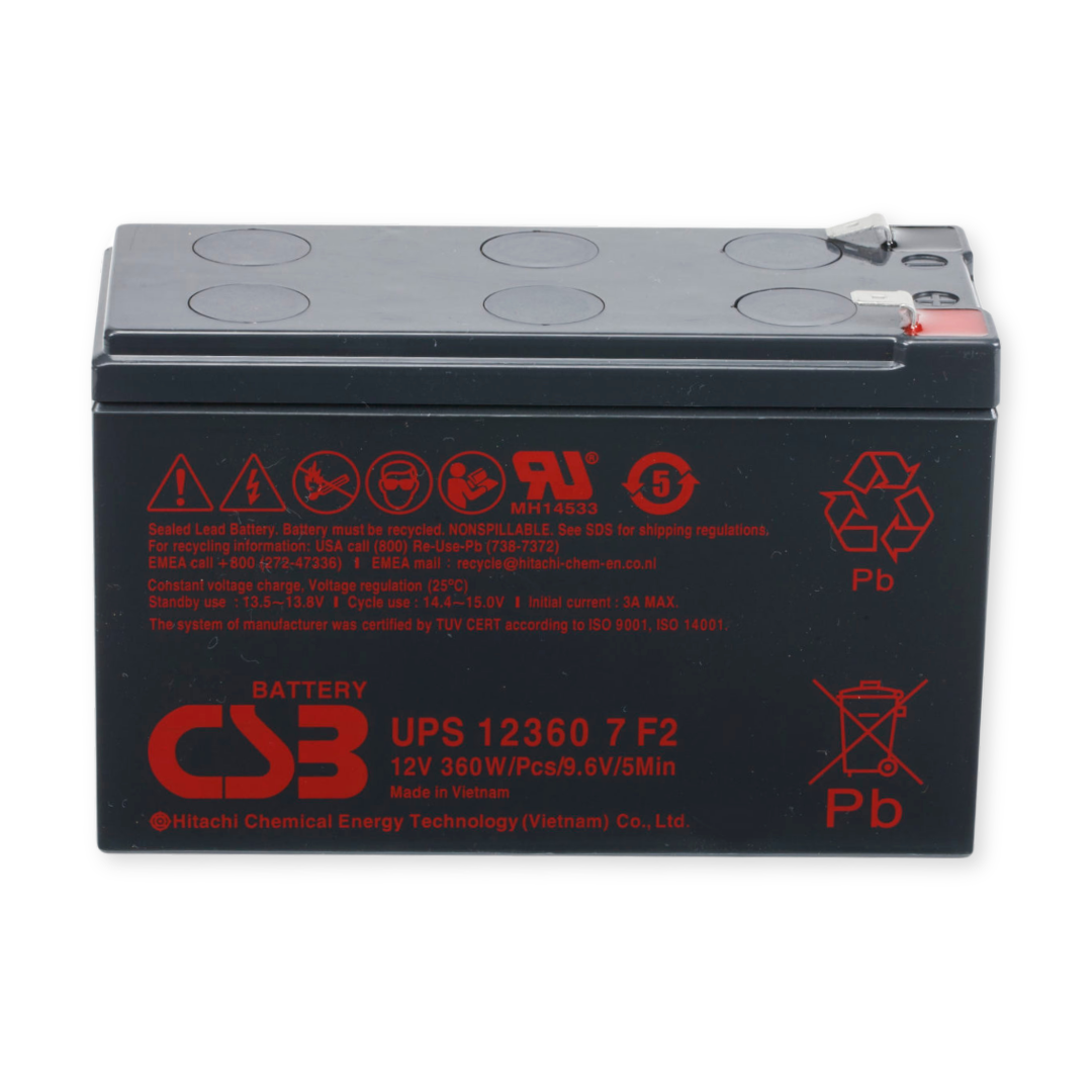 CSB Battery UPS 12V 28.17 WPC @ 15 Min Rate Top Terminal F2 Tab AGM VRLA Battery