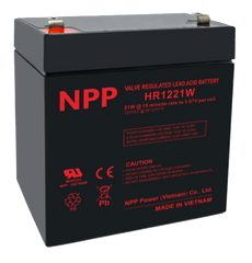 NPPower HR High Rate 12V 21WPC @ 15 Min Rate 1.300 SPG ABS-FR T2 Terminals AGM VRLA Battery