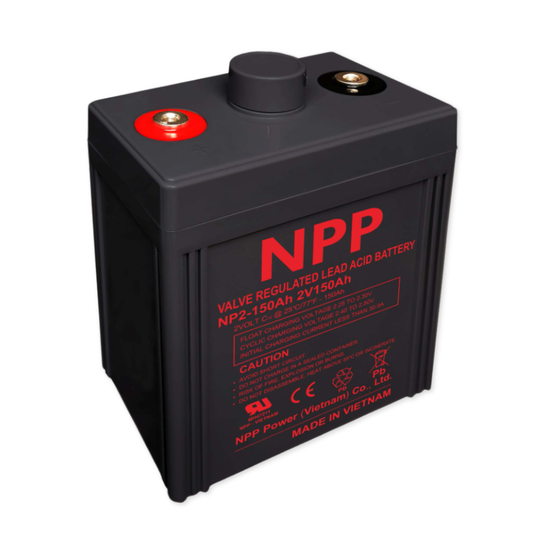 NPPower NP General Purpose Series 2V 145Ah @ 8 Hr Rate 1.300 SPG ABS-FR AGM VRLA Battery