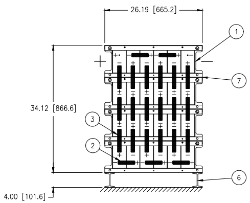 Stryten E-Series Absolyte AGP 90G09 48V 344 Ah @ 8 Hr Rate 1-Stack 6W x 4H PTL NTR FR Low Rate Battery System