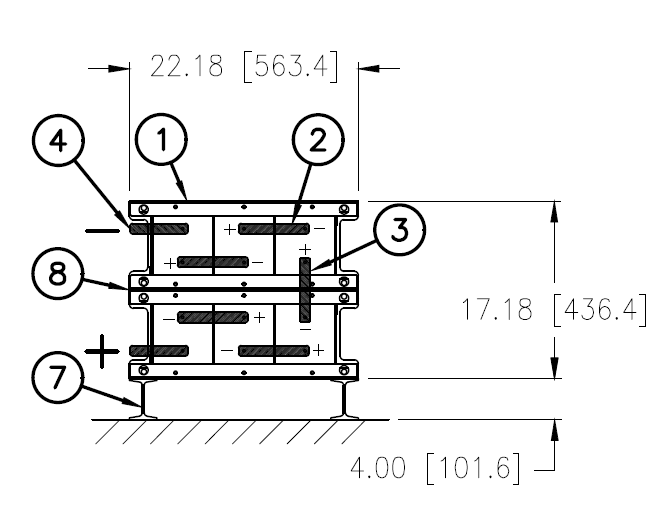 Stryten E-Series Absolyte AGP 100G15 12V 696 Ah @ 8 Hr Rate 1-Stack 3W x 2H PBL NTL FR Low Rate Battery System