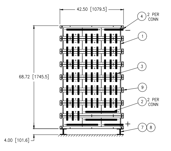 Stryten E-Series Absolyte AGP 100G33 48V 1600 Ah @ 8 Hr Rate 1-Stack 3W x 8H PBR NTR FR Low Rate Battery System
