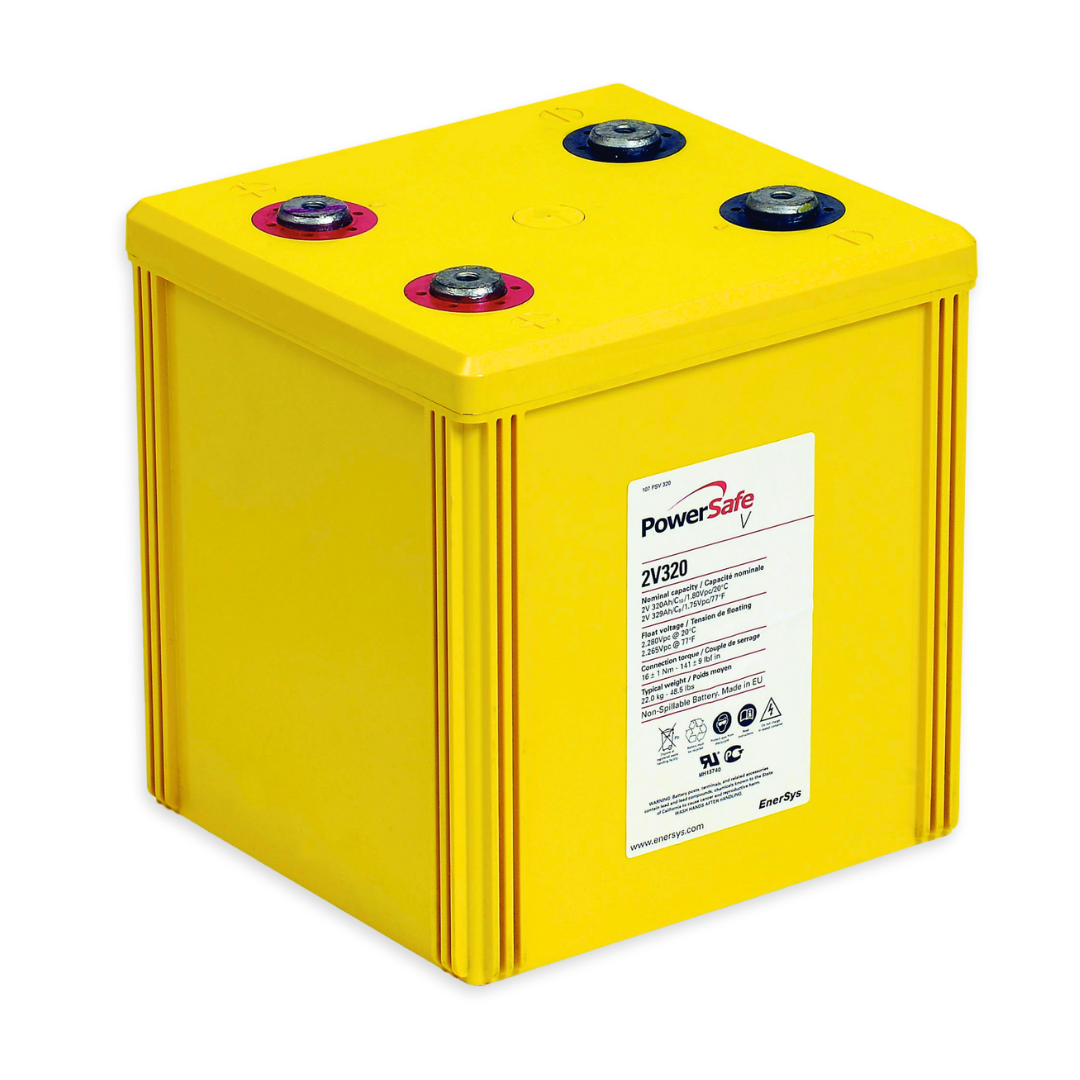 EnerSys PowerSafe V-TT 2V 329Ah @ 8 Hr Rate 1.300 SPG ABS-FR Thin Plate Pure Lead Top Terminal Battery