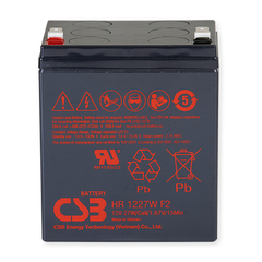 CSB Battery High Rate 12V 27WPC @ 15 Min Rate Flame Retardant Top Terminal F2 Tab AGM VRLA Battery