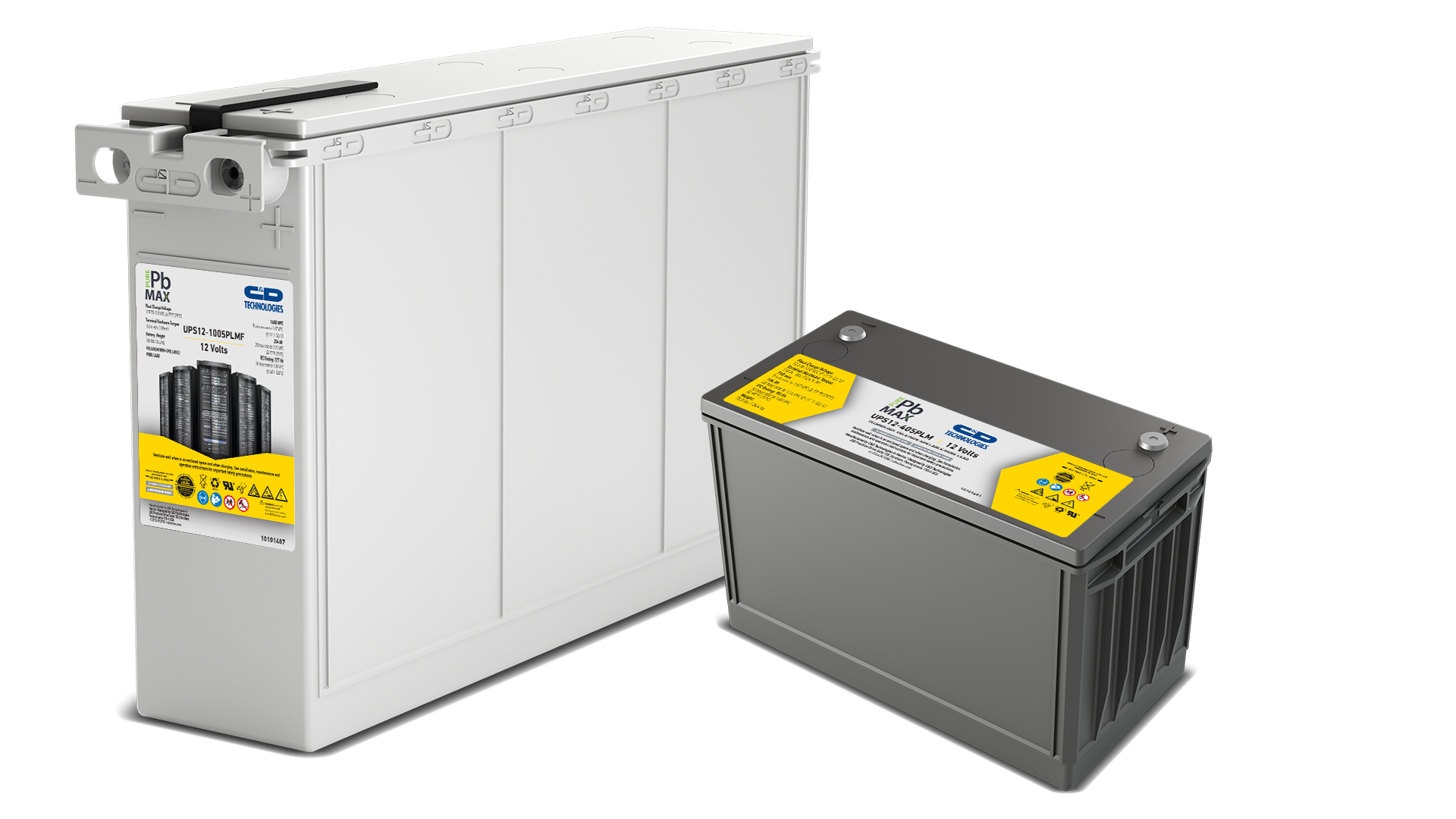 C&D Pure Lead Max 12V 495WPC @ 15 Min Rate AGM VRLA Battery