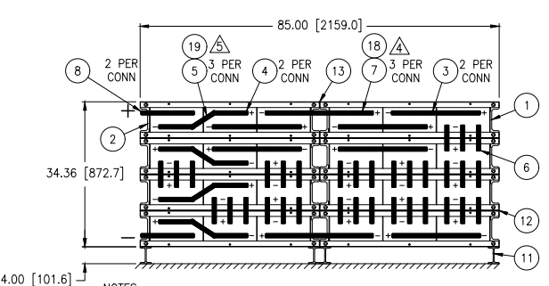 Stryten E-Series Absolyte AGP 100G33 48V 1600 Ah @ 8 Hr Rate 2-Stack 3W x 4H PTL NBL FR Low Rate Battery System