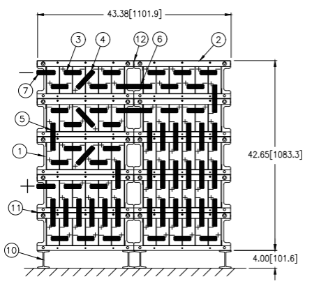 Stryten E-Series Absolyte AGP 50G07 120V 152 Ah @ 8 Hr Rate 2-Stack 6W x 5H PBL NTL FR Medium Rate Battery System