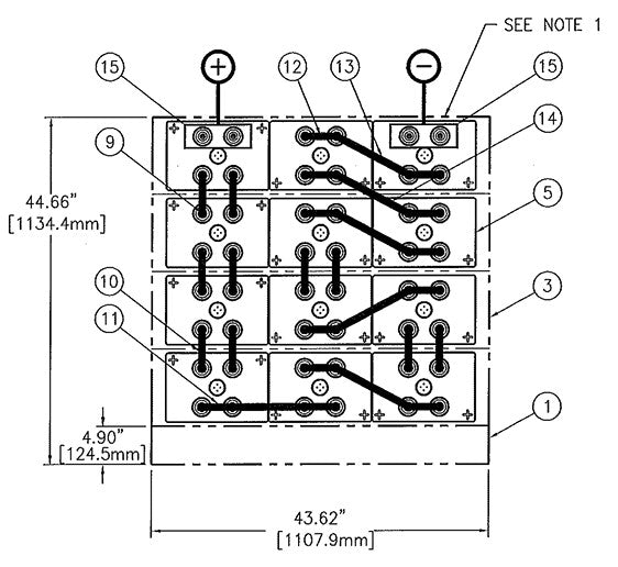 C&D msEndure II 24V 2180Ah 4H x 3W PTL NTR Battery System