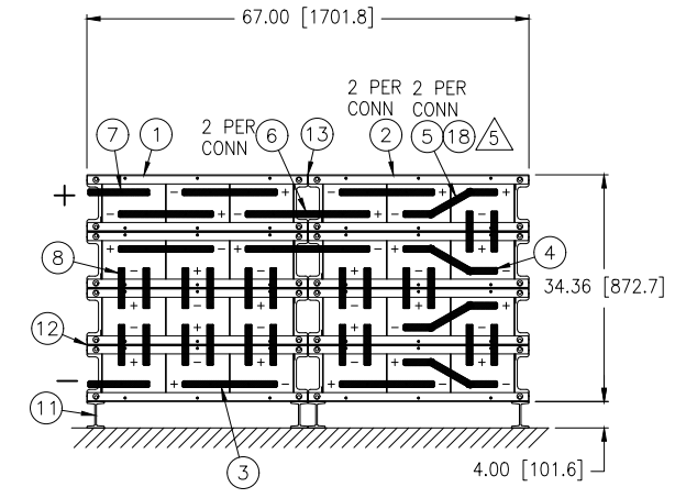 Stryten E-Series Absolyte AGP 100G25 48V 1200 Ah @ 8 Hr Rate 2-Stack 3W x 4H PTL NBL FR Low Rate Battery System