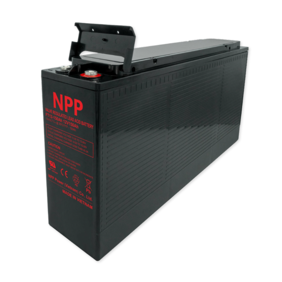 NPPower FT 12V 145Ah @ 8 Hr Rate 1.300 SPG ABS-FR Front Terminal AGM VRLA Battery