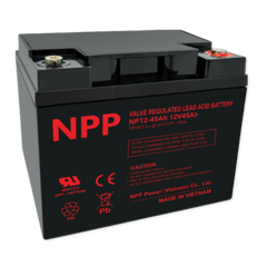 NPPower NP General Purpose Series 12V 48Ah @ 20 Hr Rate 1.300 SPG ABS-FR AGM VRLA Battery