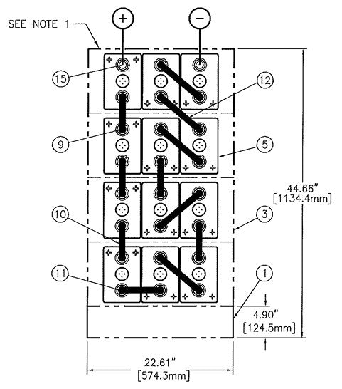 C&D msEndure II 24V 840Ah 4H x 3W PTL NTR Battery System