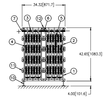 Stryten E-Series Absolyte AGP 50G05 118V 104 Ah @ 8 Hr Rate 2-Stack 6W x 5H PTL NTR FR Medium Rate Battery System