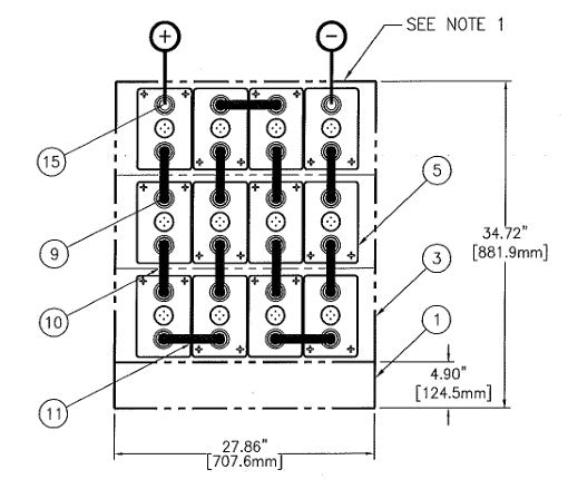 C&D msEndure II 24V 840Ah 3H x 4W PTL NTR Battery System