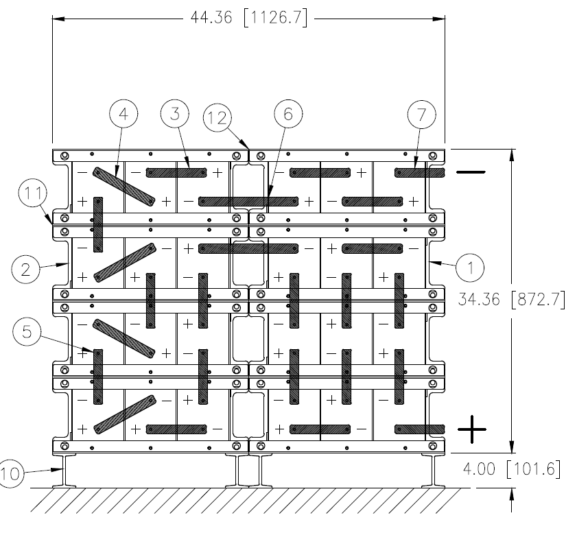 Stryten E-Series Absolyte AGP 100G15 48V 696 Ah @ 8 Hr Rate 2-Stack 3W x 4H PBR NTR FR Low Rate Battery System