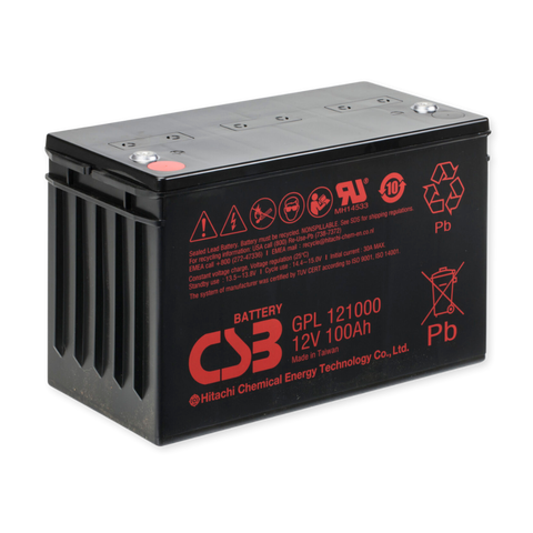 CSB Battery GPL Series 12V 100Ah @ 20 Hr Rate Top Terminal AGM VRLA Battery