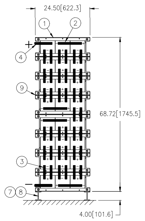Stryten E-Series Absolyte AGP 100G17 48V 800 Ah @ 8 Hr Rate 1-Stack 3W x 8H PTL NBL FR Low Rate Battery System