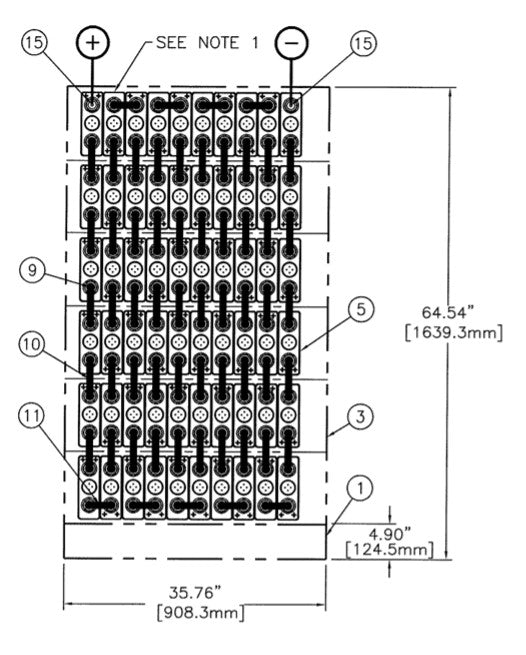 C&D msEndure II 120V 345Ah 6H x 10W PTL NTR Battery System