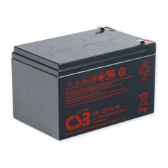 CSB Battery High Rate 12V 51WPC @ 15 Min Rate Top Terminal F2 Tab AGM VRLA Battery