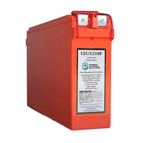 Power Storage Solutions 12GX Series 12V 210AH @ 15 Min Rate AGM VRLA Battery