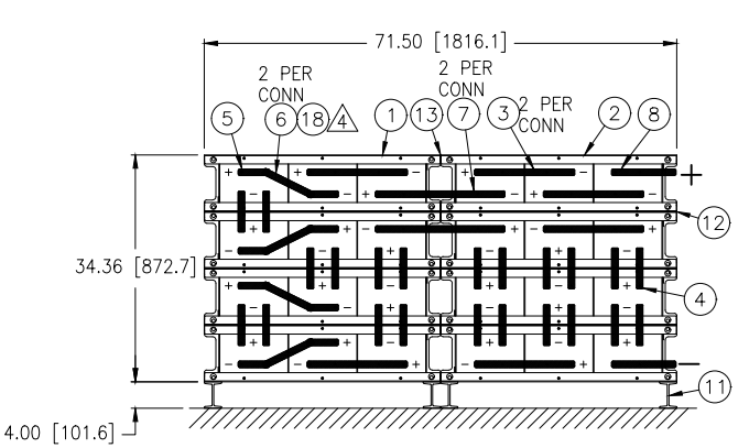 Stryten E-Series Absolyte AGP 100G27 48V 1296 Ah @ 8 Hr Rate 2-Stack 3W x 4H PTR NBR FR Low Rate Battery System