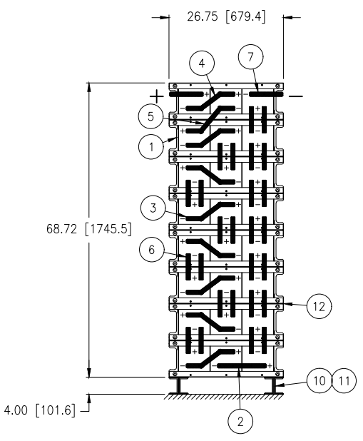Stryten E-Series Absolyte AGP 100G19 48V 896 Ah @ 8 Hr Rate 1-Stack 3W x 8H PTL NTR FR Low Rate Battery System