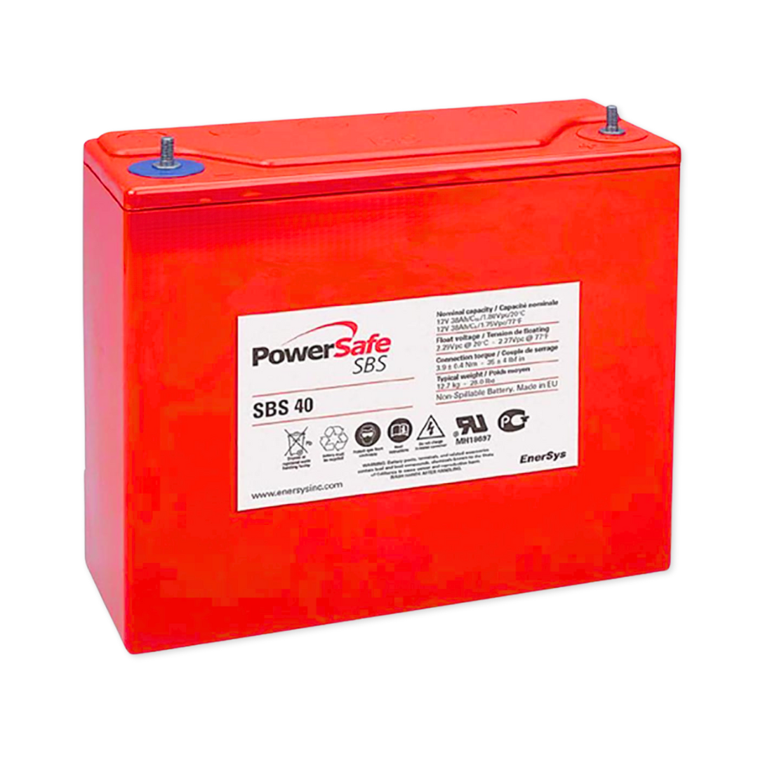 EnerSys PowerSafe SBS 12V 38Ah @ 8 Hr Rate 1.300 SPG ABS-FR Thin Plate Pure Lead Battery