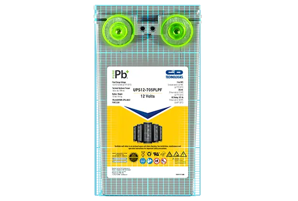 C&D Pure Lead Plus 12V 675WPC @ 15 Min Rate AGM VRLA Battery