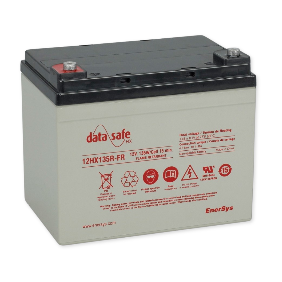EnerSys DataSafe HX 12V 136WPC @ 15 Min Rate 1.300 SPG POLY-FR AGM VRLA Battery w/ Flag Terminal