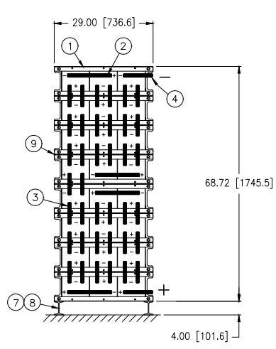 Stryten E-Series Absolyte AGP 100G21 48V 1000 Ah @ 8 Hr Rate 1-Stack 3W x 8H PBR NTR FR Low Rate Battery System