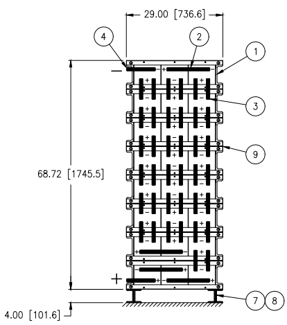 Stryten E-Series Absolyte AGP 100G21 48V 1000 Ah @ 8 Hr Rate 1-Stack 3W x 8H PBL NTL FR Low Rate Battery System