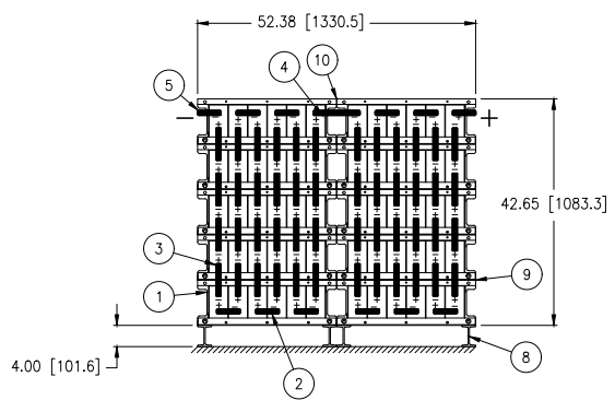 Stryten E-Series Absolyte AGP 90G09 120V 344 Ah @ 8 Hr Rate 2-Stack 6W x 5H PTR NTL FR Medium Rate Battery System
