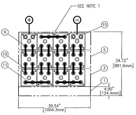 C&D msEndure II 24V 1380Ah 3H x 4W PTL NTR Battery System